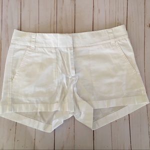 NWT JCrew Buttery Twill white shorts!